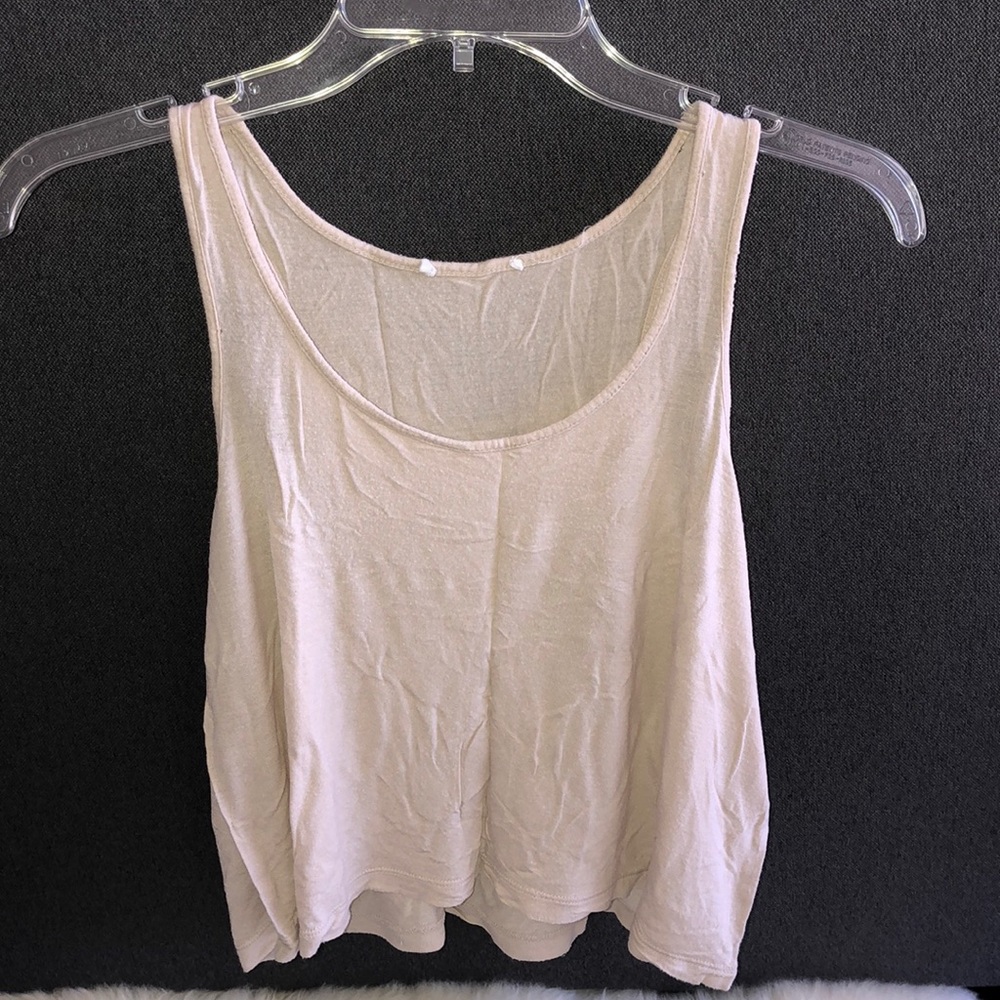 Tan tank crop top